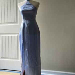 Amanda Uprichard Strapless Blue Dress